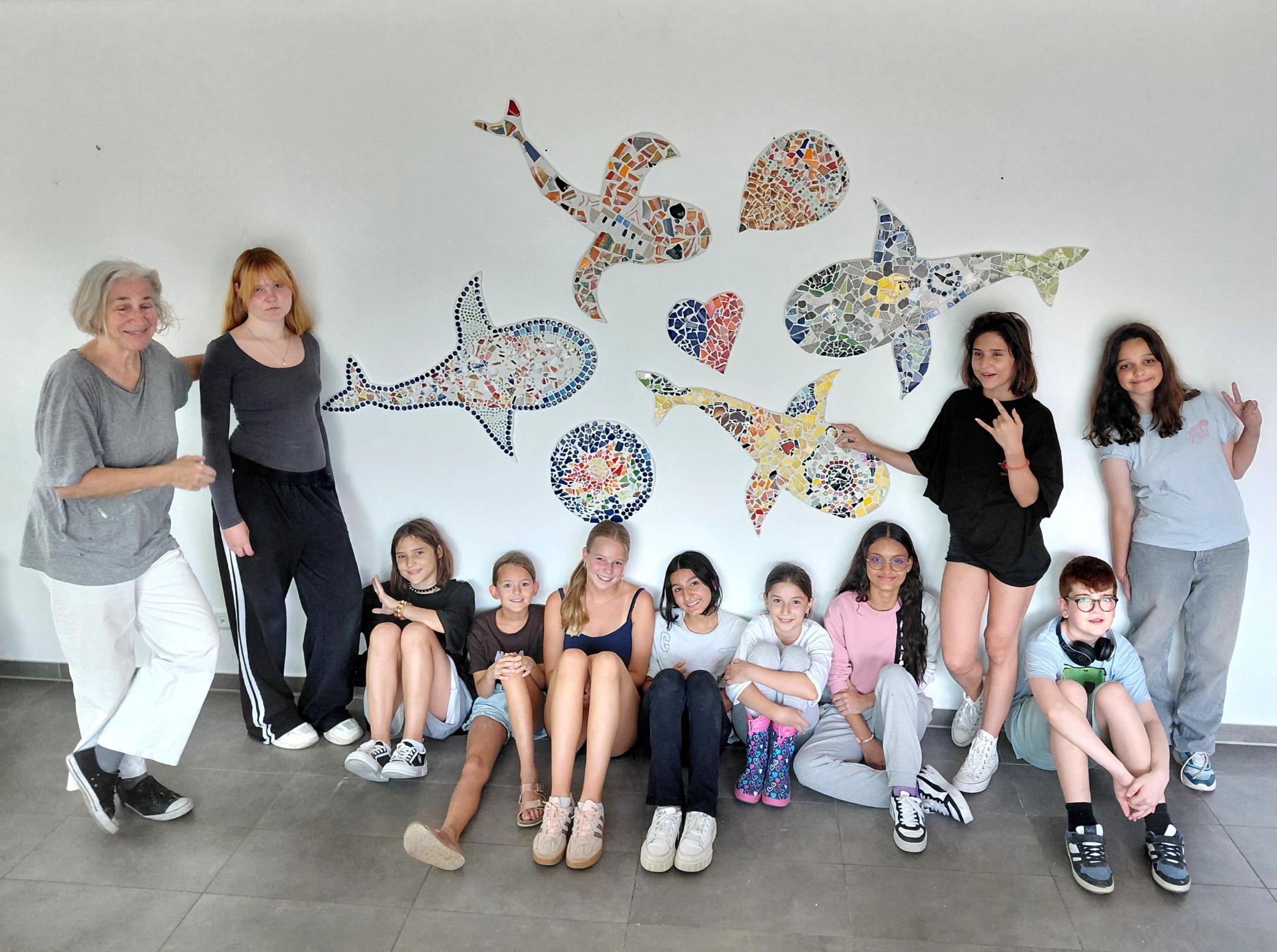Gruppenbild der Teilnehmenden des Mosaik-Workshops