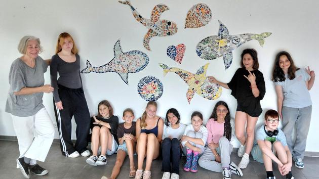 Gruppenbild der Teilnehmenden des Mosaik-Workshops