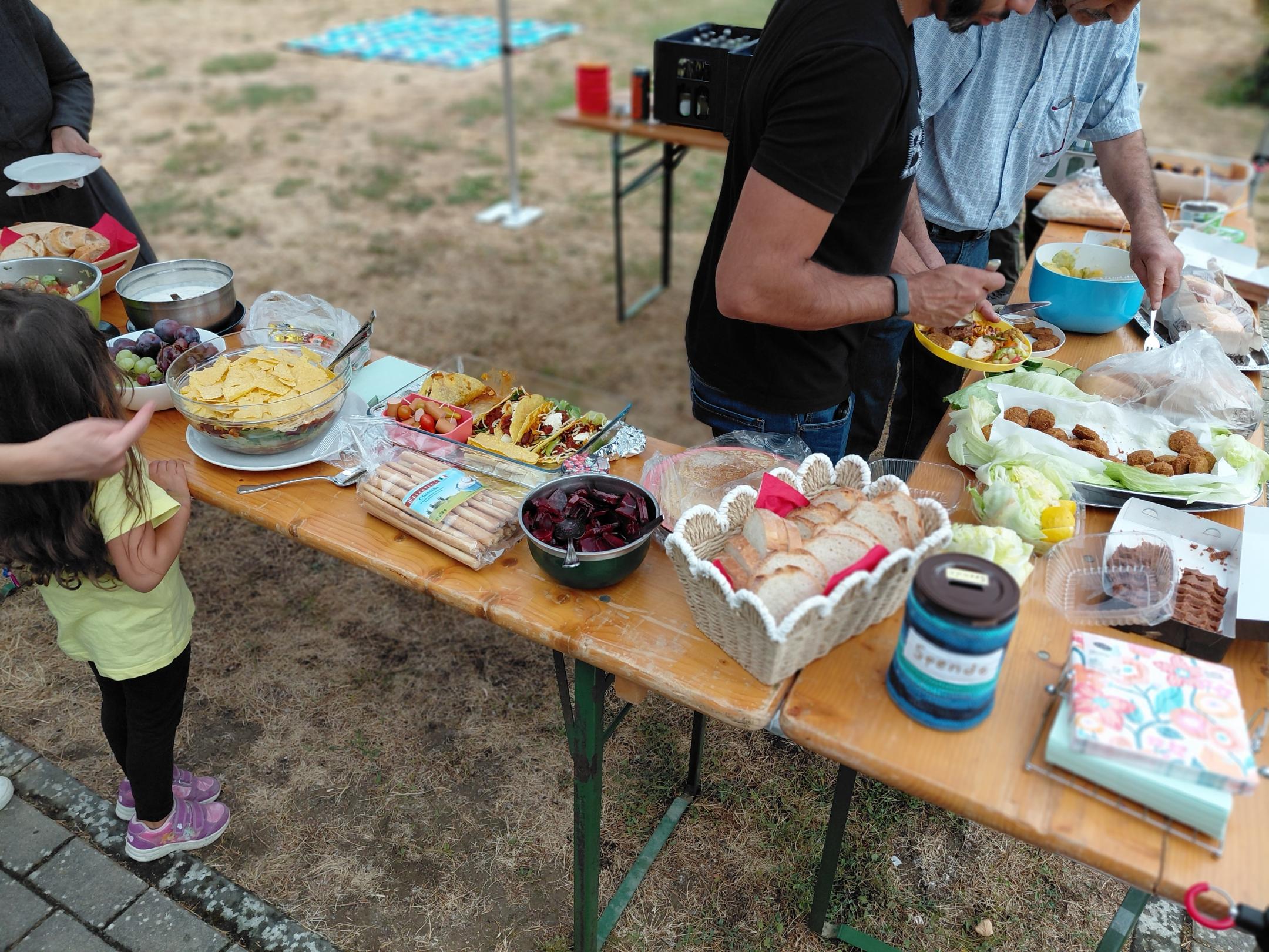 Buffet aus verschiedenen internationalen Speisen