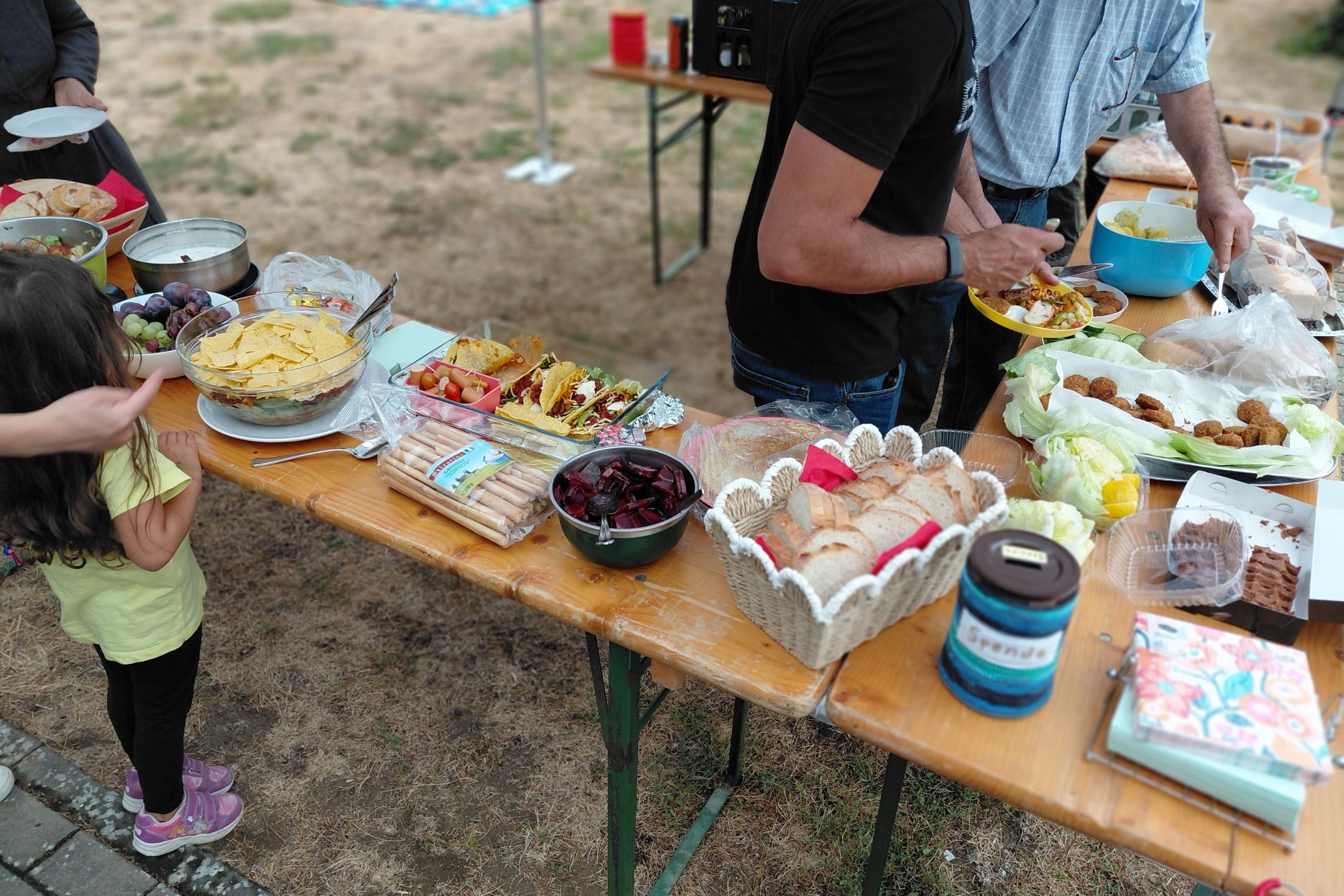 Buffet aus verschiedenen internationalen Speisen