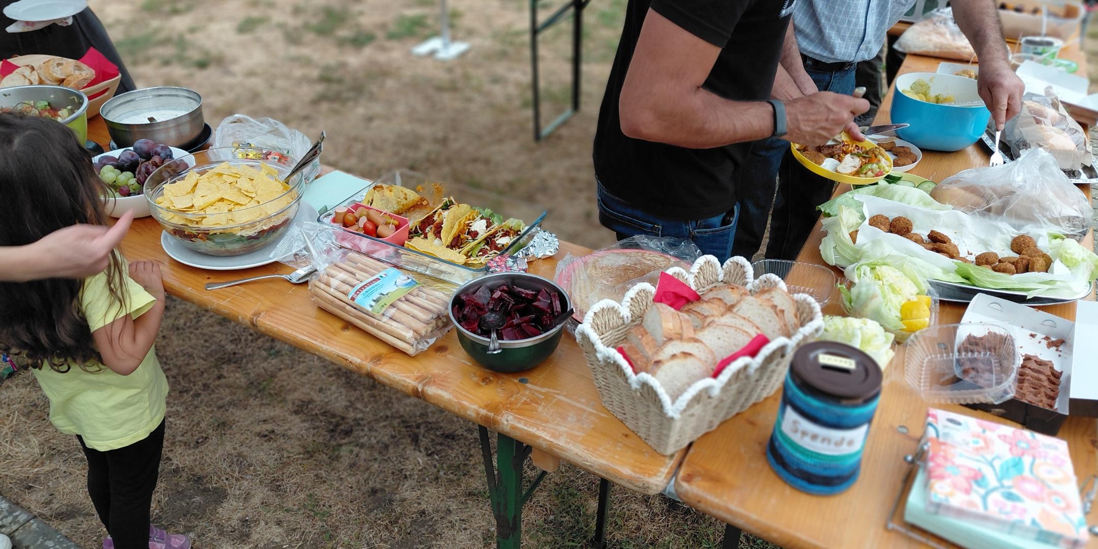 Buffet aus verschiedenen internationalen Speisen