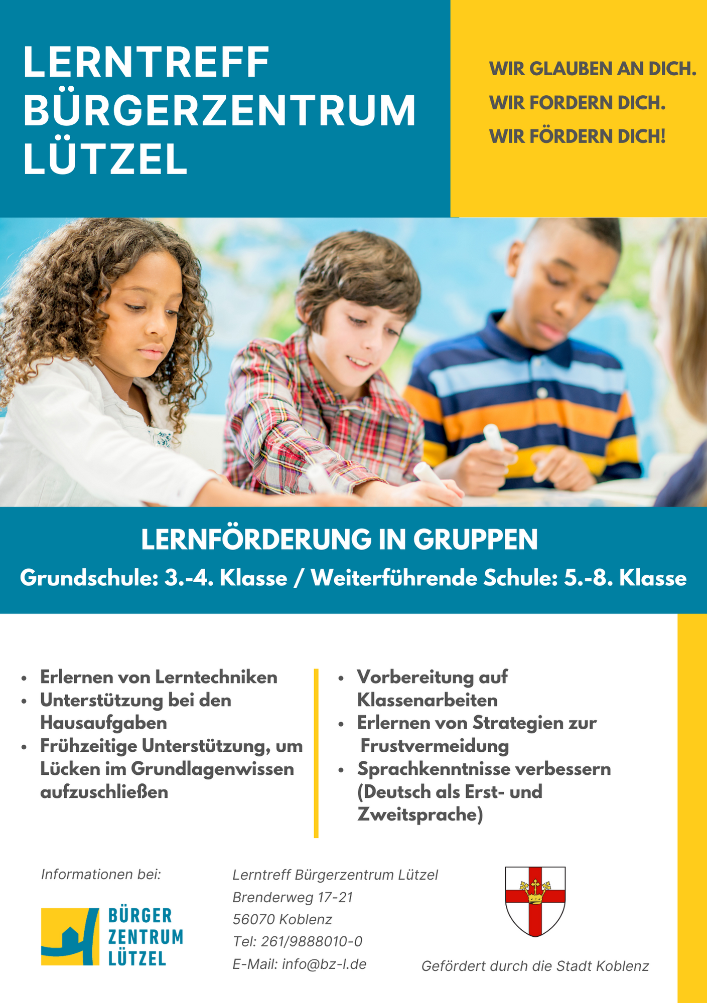 Flyer des Lerntreffs