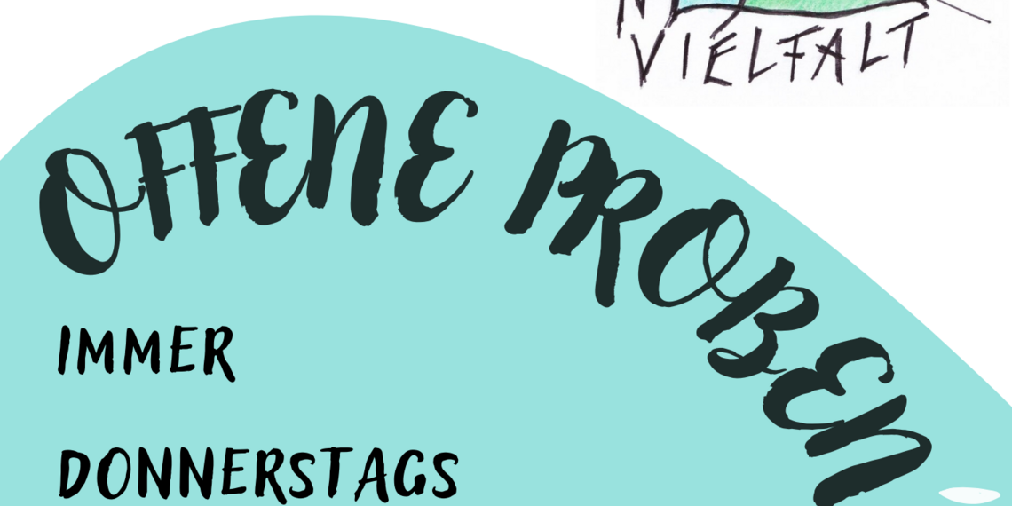 Ein Plakat mit Logo und Probetermin des Chores