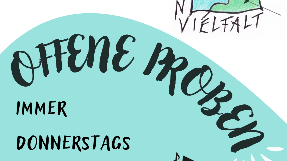 Ein Plakat mit Logo und Probetermin des Chores