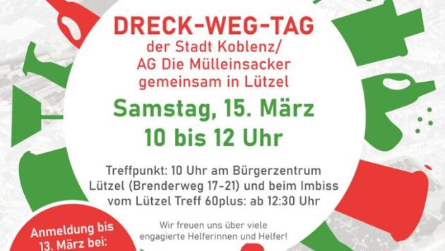 Plakat zur  Müllsammelaktion