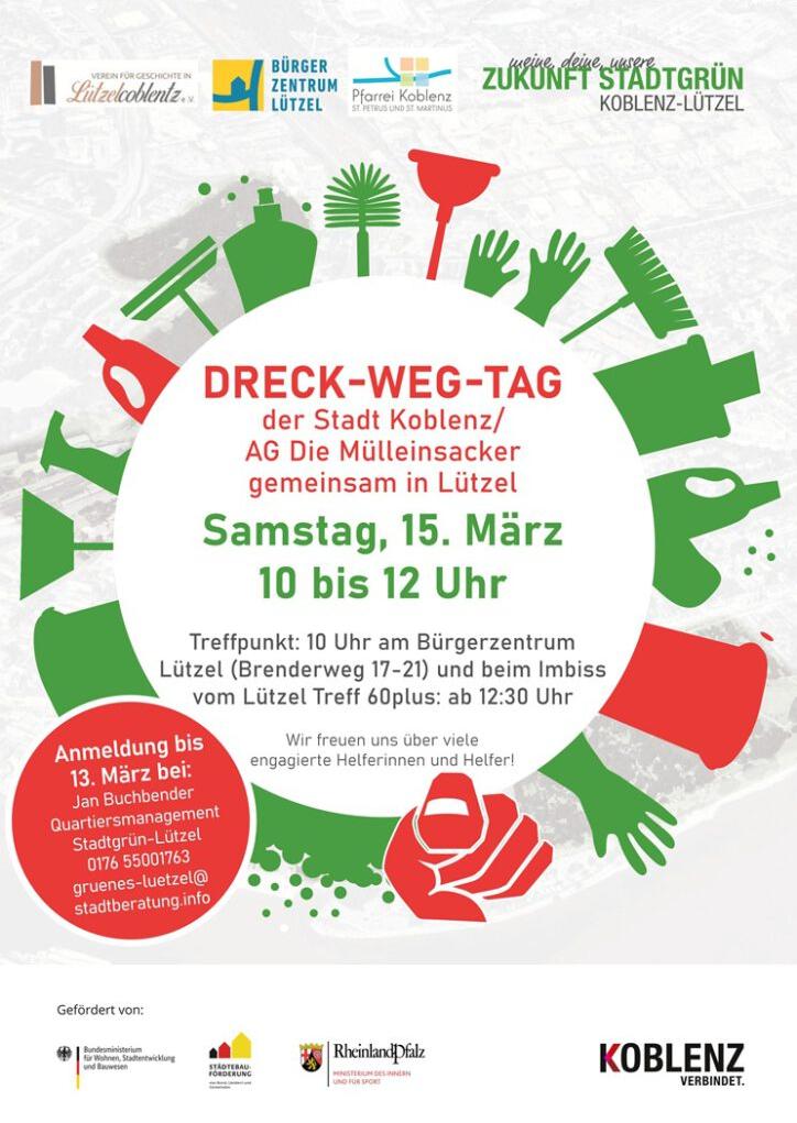 Plakat zur  Müllsammelaktion