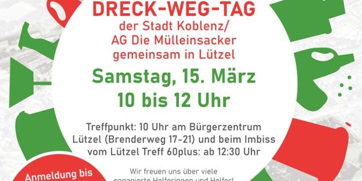 Plakat zur  Müllsammelaktion