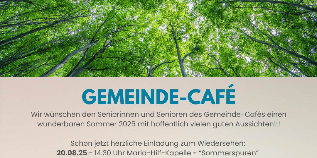 Plakat mit Ansicht in Baumkronen