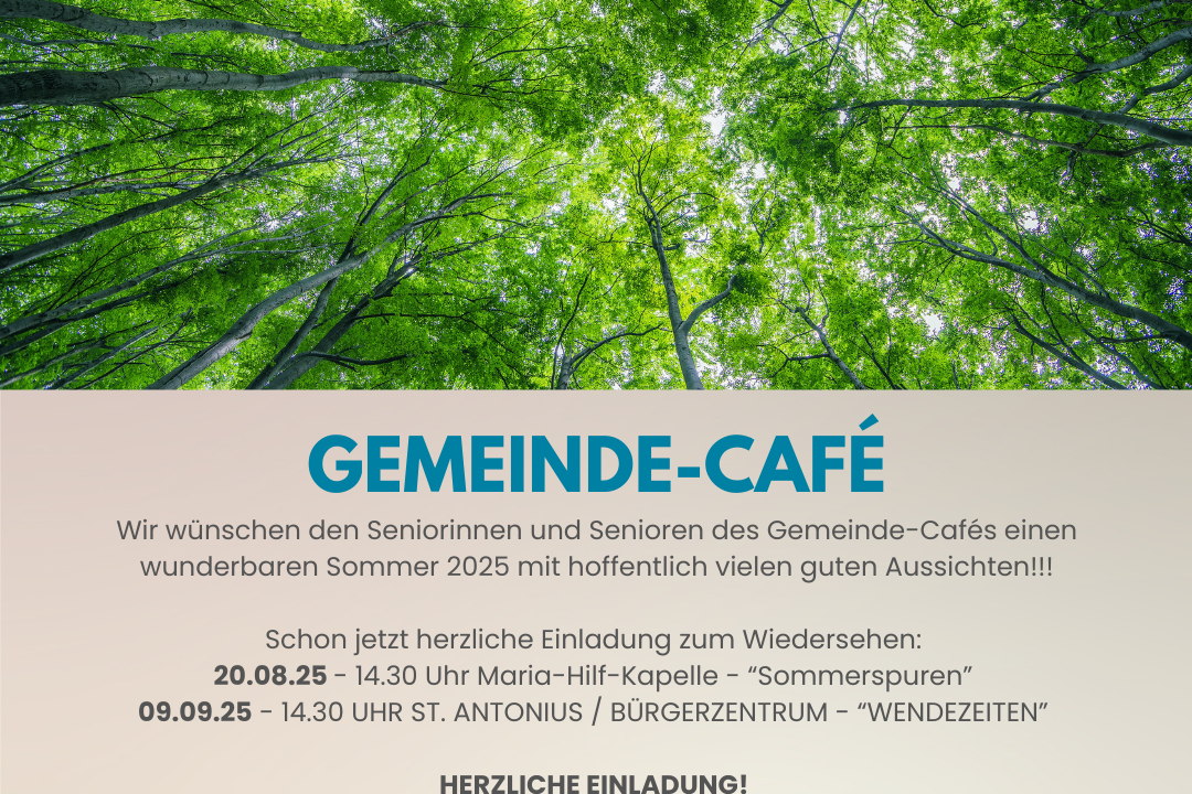 Plakat mit Ansicht in Baumkronen