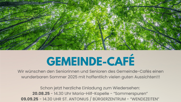Plakat mit Ansicht in Baumkronen