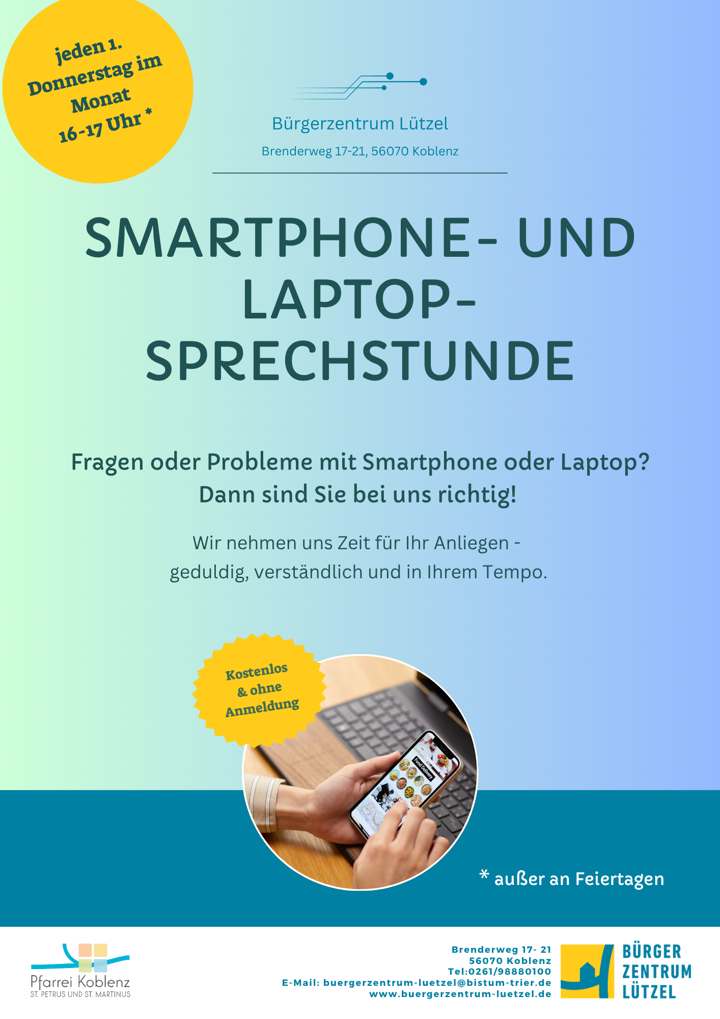 Flyer Smartphone Sprechstunde