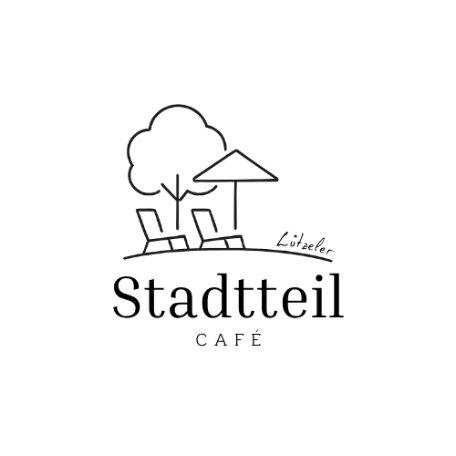 Ein Logo, das Stühle und einen Sonnenschirm zeigt.