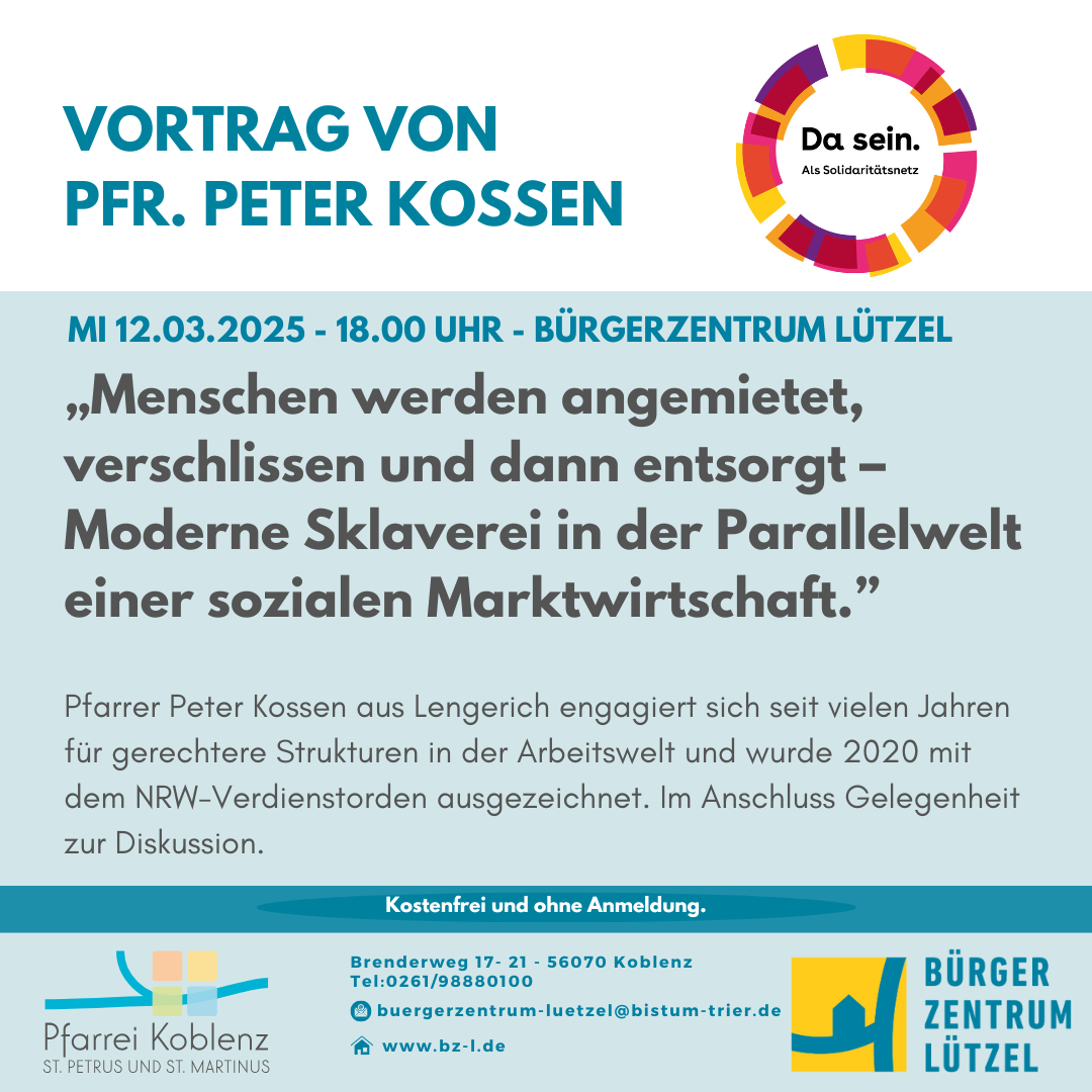 Plakat mit Titel und Termin des Vortrags